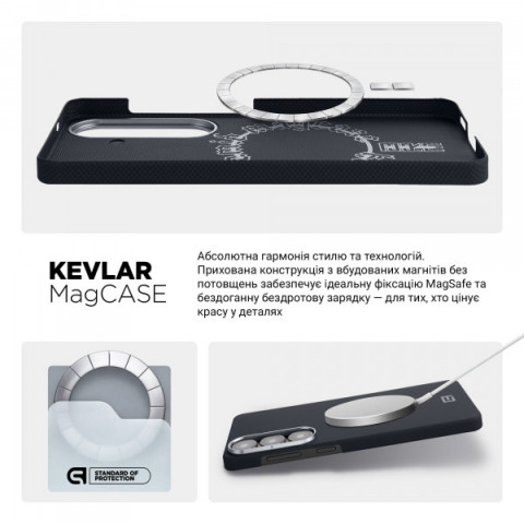 Чохол ArmorStandart BlackIcon Aramid Plain MagCase для Samsung S26 Black (ARM90164)