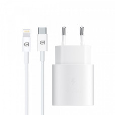 Зарядний пристрій ArmorStandart AR-TA800W USB-C 25W White + кабель USB-C to Lightning (ARM77719)