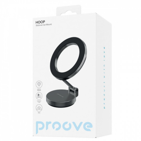 Автомобільний тримач Proove Hoop Stick-on Car Mount Magnetic Ring black Купити в Україні