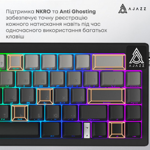 Клавіатура Ajazz AK650 Day Dream Switch Gradient Black USB-C (AK650-DD-BG)