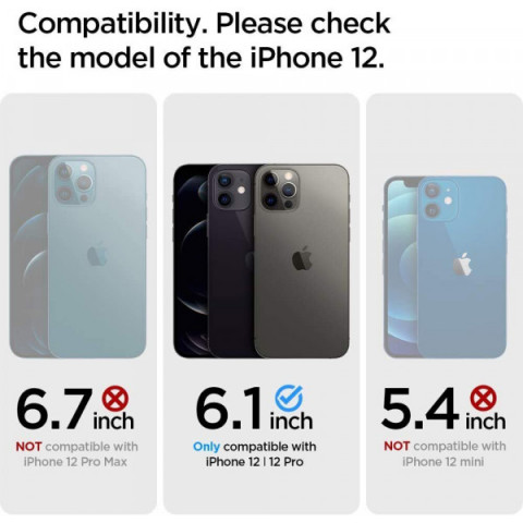 Чохол Spigen Liquid Air для iPhone 12 Pro/12 Matte Black (ACS01701)