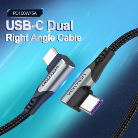 Кабель Vention USB Type-C - USB Type-C (M/M), 1.5 м, Grey (TANHG)