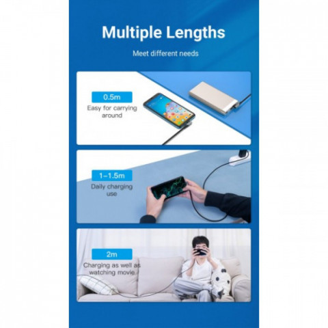 Кабель Vention USB Type-C - USB Type-C (M/M), 1.5 м, Grey (TANHG)