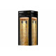 Банка для зберігання Ardesto Golden Moon, 1000мл, скло, бамбук, кругла, золотистий