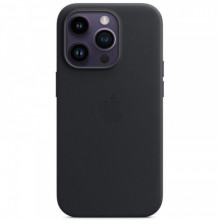 Чохол-накладка Apple Leather Case with MagSafe для Apple iPhone 14 Pro Midnight (MPPG3)
