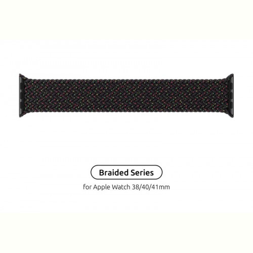 Ремінець Armorstandart Braided Solo Loop для Apple Watch 38mm/40mm/41mm Black Unity Size 2 (120 mm) (ARM64894)