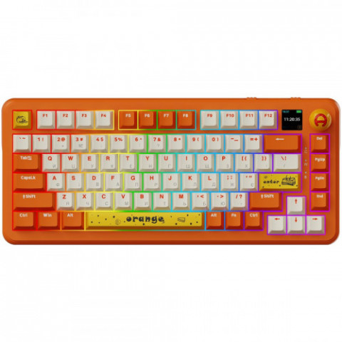 Клавіатура бездротова Ajazz AK820 MAX Avocado Switch Orange (AK820MAX-AS-OW)