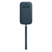 Чохол на руку Apple Leather Sleeve with MagSafe для Apple iPhone 12/12 Pro Baltic Blue (MHYD3)