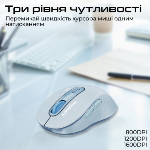 Миша бездротова Promate Ken Blue