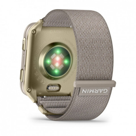 Смарт-годинник Garmin Venu X1 Soft Gold Titanium with French Grey Nylon (010-02980-33)