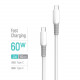 Кабель ColorWay USB Type-C - USB Type-C (M/M), liquid silicone, 3А, 1 м, White (CW-CBPDCC093-WT)