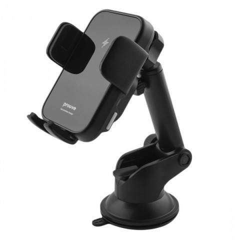 Автомобільний тримач з Бездротовим ЗП Proove Triple Clamp 15W black Купити в Україні