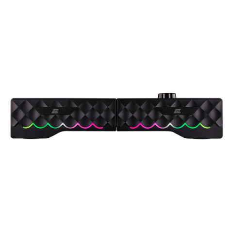 Акустична система 2E PCS232 RGB, Soundbar, 2.0, USB, Black