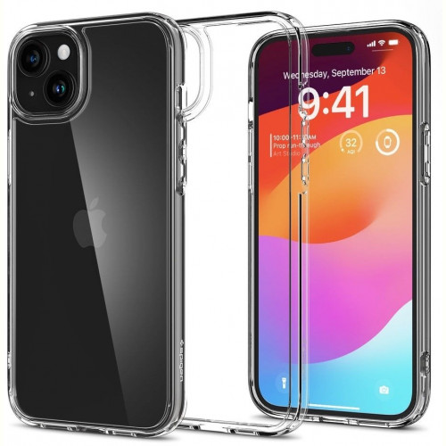 Чохол-накладка Spigen Crystal Hybrid для Apple iPhone 15 Plus Crystal Clear (ACS06459)