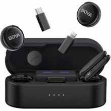 Бездротовий мікрофон BOYA LINK 3-01 Type-C/TRS/Lightning Black