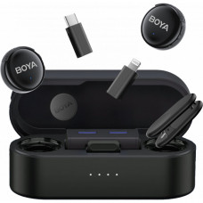 Бездротовий мікрофон BOYA LINK 3-01 Type-C/TRS/Lightning Black
