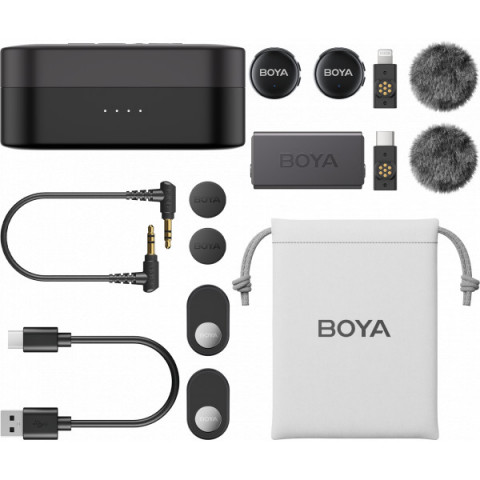Бездротовий мікрофон BOYA LINK 3-01 Type-C/TRS/Lightning Black Купити в Україні