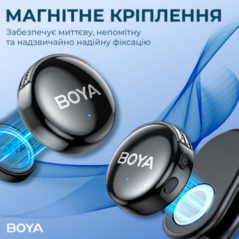 Бездротовий мікрофон BOYA LINK 3-01 Type-C/TRS/Lightning Black Купити в Україні