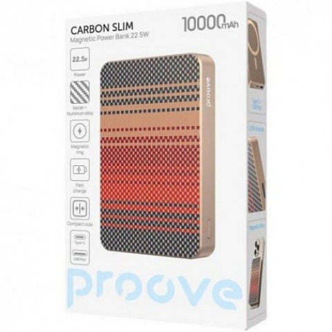 Зовнішній акумулятор Proove Carbon Slim 10000mAh 22.5W Glowrise (PBCS22110052)