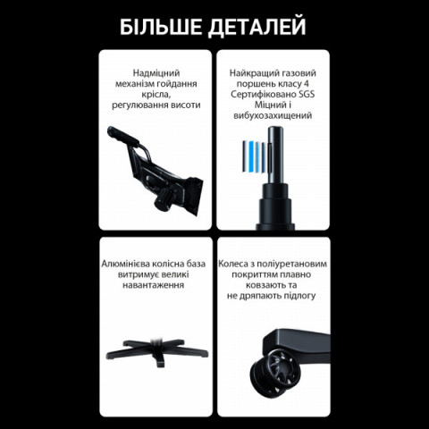 Крісло ігрове Anda Seat Phantom 3 Pro Fabric Dark Gray Size L (AD18YC-06-GB-F) Купити в Україні