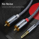 Кабель Essager Monster 3.5 мм - 2xRCA (M/M), 2 м, Grey (EYPZJ-MYA0H)