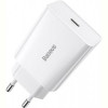 Мережевий зарядний пристрій Baseus (1USB-C 3A) 20W White (CCFS-SN02)