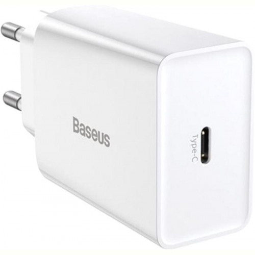 Мережевий зарядний пристрій Baseus (1USB-C 3A) 20W White (CCFS-SN02)