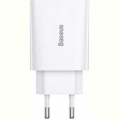 Мережевий зарядний пристрій Baseus (1USB-C 3A) 20W White (CCFS-SN02)