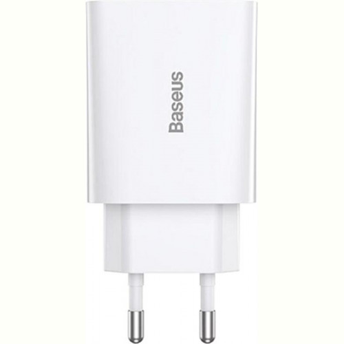 Мережевий зарядний пристрій Baseus (1USB-C 3A) 20W White (CCFS-SN02)