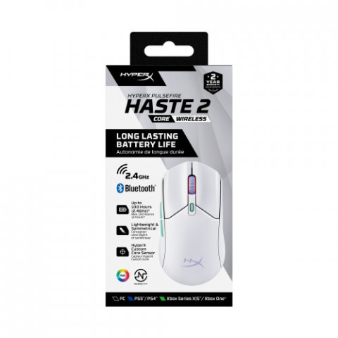 Миша бездротова HyperX Pulsefire Haste 2 Core Wireless White (8R2E7AA)