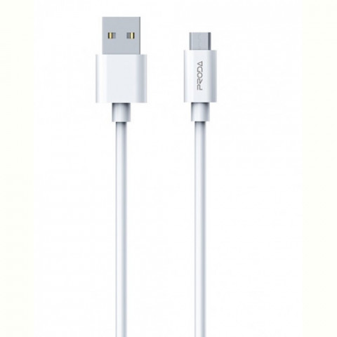 Кабель Proda PD-B72m USB-MicroUSB, 1м, White