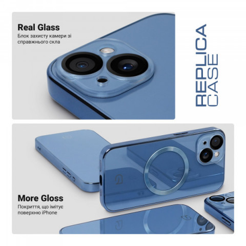 Чохол ArmorStandart Replica MagSafe для Apple iPhone 15 Light Blue (ARM76225)