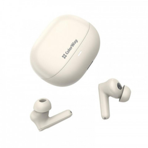 Bluetooth-гарнітура СolorWay Slim TWS-1 Earbuds Long Life Beige (CW-TWS1BE)
