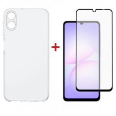 Чохол-накладка Dengos Soft для Samsung Galaxy A07 SM-A075 Clear (DG-KM-170) + захисне скло