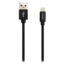 Кабель Canyon USB - Lightning (M/M) 0.96 м, Black (CNS-MFIC3B) в обплетеннi