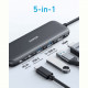 USB-хаб Anker USB-C Hub 332 5-in-1 Black (A8355H11)