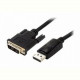 Кабель Atcom DisplayPort - DVI (M/M), 1.8 м, чорний (9504)