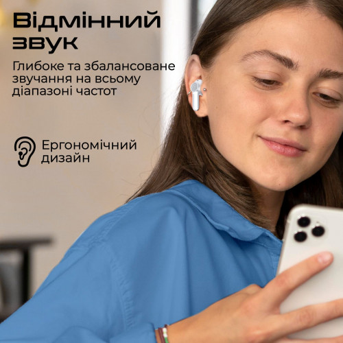 Bluetooth-гарнітура Promate ProPods White