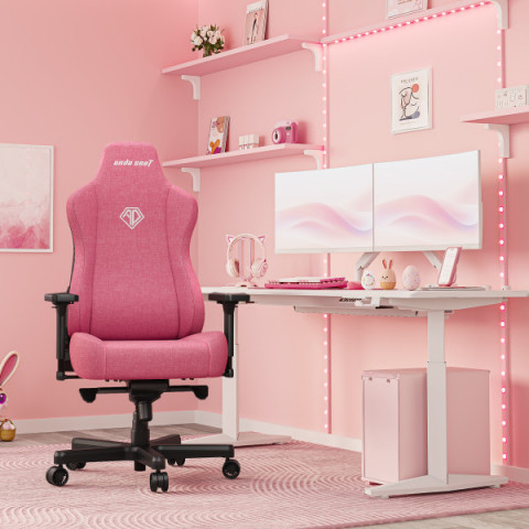 Крісло ігрове Anda Seat Kaiser 3E XL Pink Fabric (AD23YC-XL-09-P-CF-P01) Купити в Україні