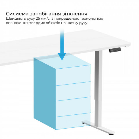 Комп’ютерний стіл з електрорегулюванням висоти OfficePro ODE1880W Купити в Україні