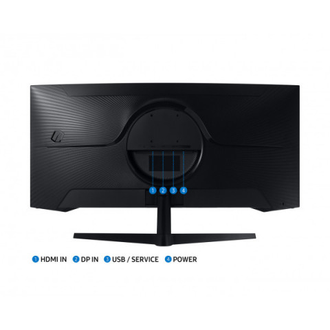 Монітор Samsung 34" Odyssey G5 C34G55TWW D-Sub, 2xHDMI, DP, VA, 3440x1440, 21:9, 165Hz, 1ms, CURVED