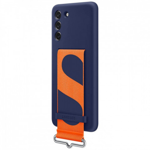 Чохол-накладка Samsung Silicone Cover with Strap для Samsung Galaxy S21 FE SM-G990 Navy (EF-GG990TNEGRU)
