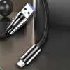 Кабель ColorWay USB-USB Type-C (zinc alloy + led), 2.4А, 1м, Black (CW-CBUC035-BK)