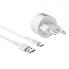 Автомобільний зарядний пристрій Borofone BA23A Brilliant (2USB, 2.4А) White (BA23ACW) + кабель Type-C