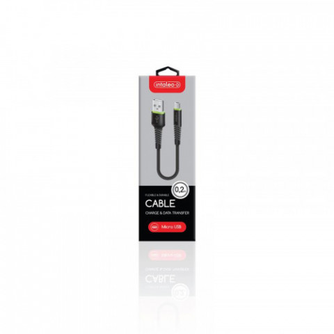 Кабель Intaleo CBFLEXM0 USB-microUSB 0.2м Black (1283126487422)