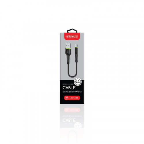 Кабель Intaleo CBFLEXM0 USB-microUSB 0.2м Black (1283126487422)