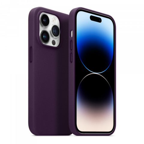 Чохол ArmorStandart FAKE Leather Case для Apple iPhone 14 Pro Dark Cherry (ARM64398)