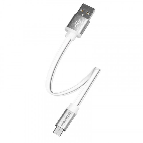 Кабель ColorWay USB-MicroUSB, 0.25м White (CW-CBUM-MUM25W)