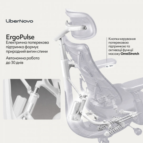 Крісло офісне ергономічне LiberNovo Omni Space Gray 48 см (CP-GW-0000015-00-00) Купити в Україні