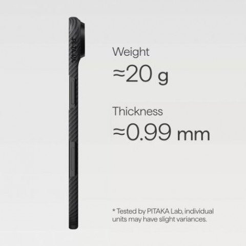 Чохол Ultra-Slim Case для iPhone 17 Twill Black/Gray (KI1701)